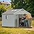 Patiowell 10x10 FT Outdoor Storage Shed, Plastic Shed with Floor and Skylight, Four-Window Resin Storage Shed with Lockable Door for Garden, Patio, Backyard, Beige