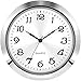 2-1/8 Inch (55 mm) Quartz Clock Insert, Zinc-Alloy Metal Case, Arabic Numeral, White Face (Silver)