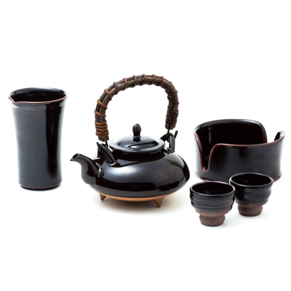 黒茶家 焼酎酒器 薩摩焼 沈壽官窯 セット 【公式通販】 さしむかい黒