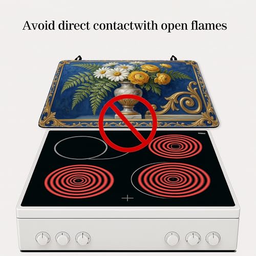 Housse de protection pour cuisinière bleu lavable contre les rayures - 7