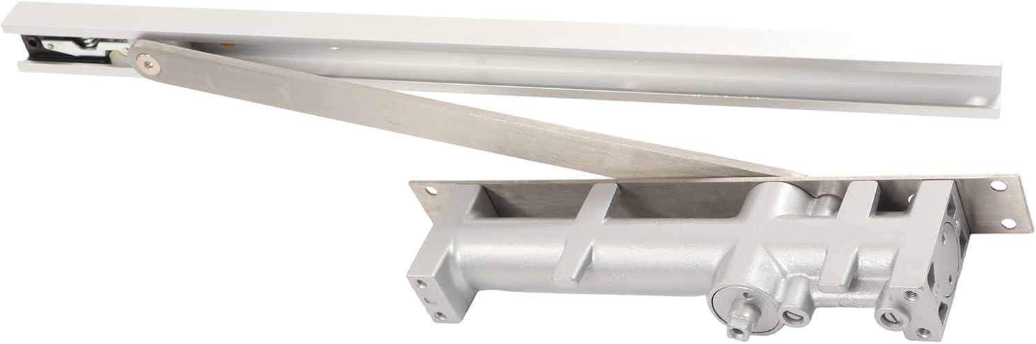 Commercial Door Closer, Hydraulic Door Closer with Adjustable Speed and Silent Switch, Embedded Installation for Hotel Guesthouse Wooden Fire Doors