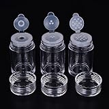 Coobbar 3pcs Multi-purpose 10ml loose powder jar Essential Oil Bottle nail powder bottle with 1/3/12 holes Refillable Bottles