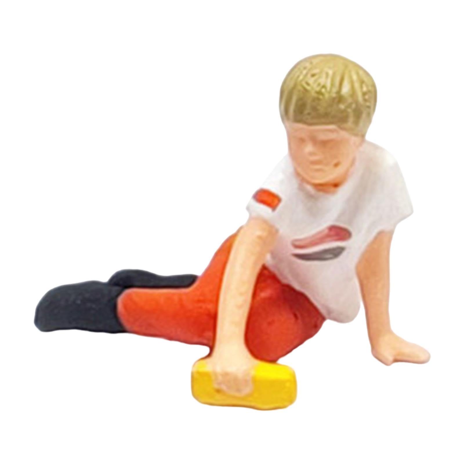 Figurine miniature 1:64 résine blanche, accessoire photo auto