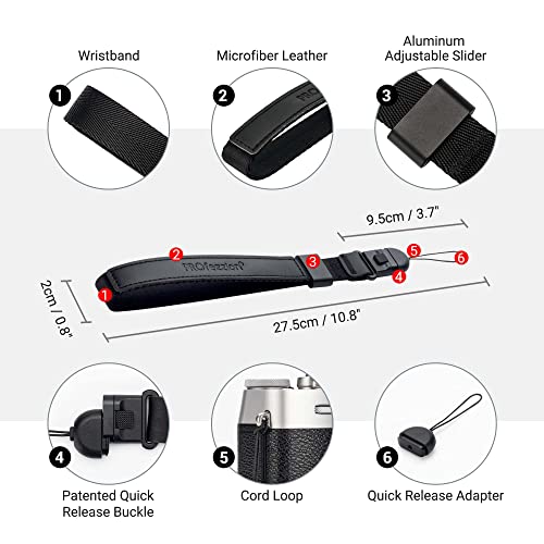 Camera Wrist Strap de mano de nylon resistente para cámaras mirrorless sin espejo 7