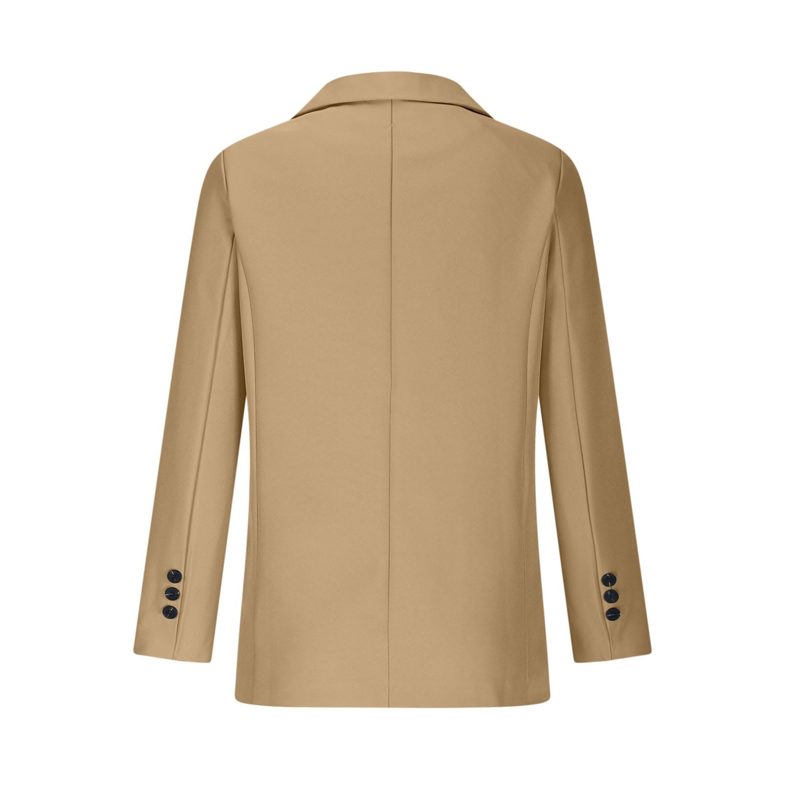 Genérico Blazer Casuales Mujer Manga Larga Solapa Ligeros Botones Chaqueta Mujer Entretiempo De Vestir Blazer Para Cuello Solapa Traje Elegante Básico Casual De Un Solo Botón Para Primavera