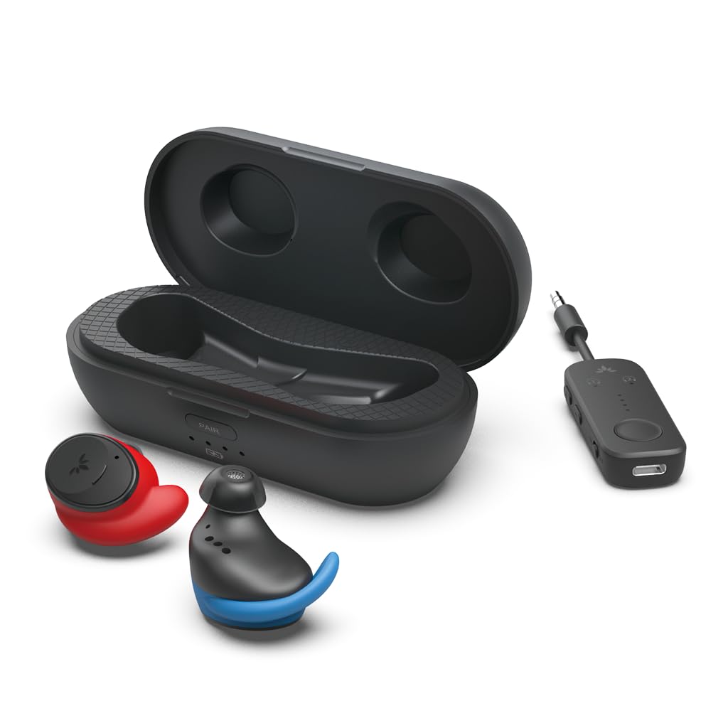 Avantree Sky Ace - Cuffie da Viaggio con Adattatore Set Aereo, Bluetooth 5.3 Qualcomm aptX-Adaptive, Bassa Latenza, Lunga Durata - Cuffie e Trasmettitore Versatili per Viaggio o Uso Giornaliero