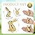 Wesiti 3 Pcs Easter Decoration Golden Bunny Figurines Set 4.5'', 3'', 2.36" Ceramic Easter Rabbit Statue Vintage Bunny Figurine Gift for Home Office Table Decor Spring Party Supplies (L, M, S)