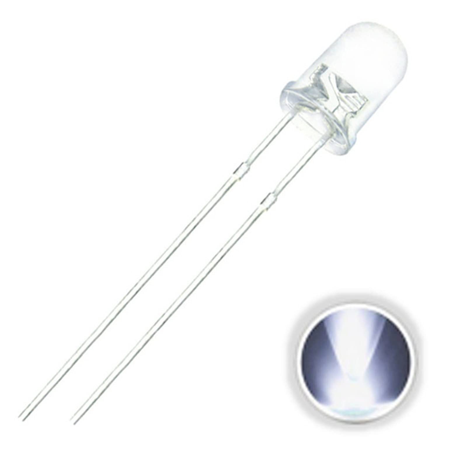 Elementi limitatori di corrente 100 diodi LED da 5 mm LED blu viola arancione giallo bianco ecc (Size : O)