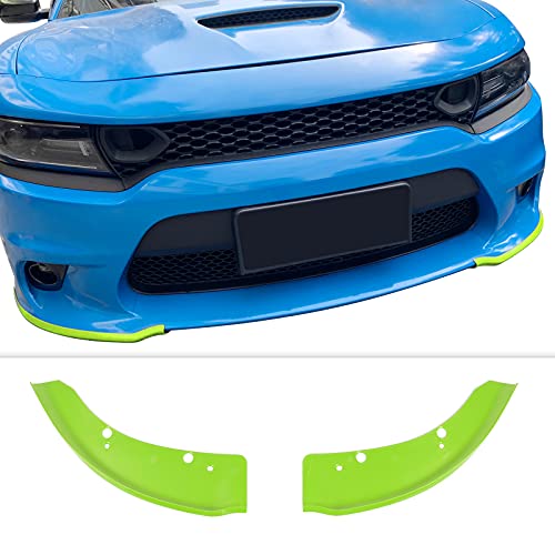 Hoolcar Front Bumper Lip Splitter Protector Front Shovel for 2015-2021 Dodge Charger SRT, Exterior Accessories, Green