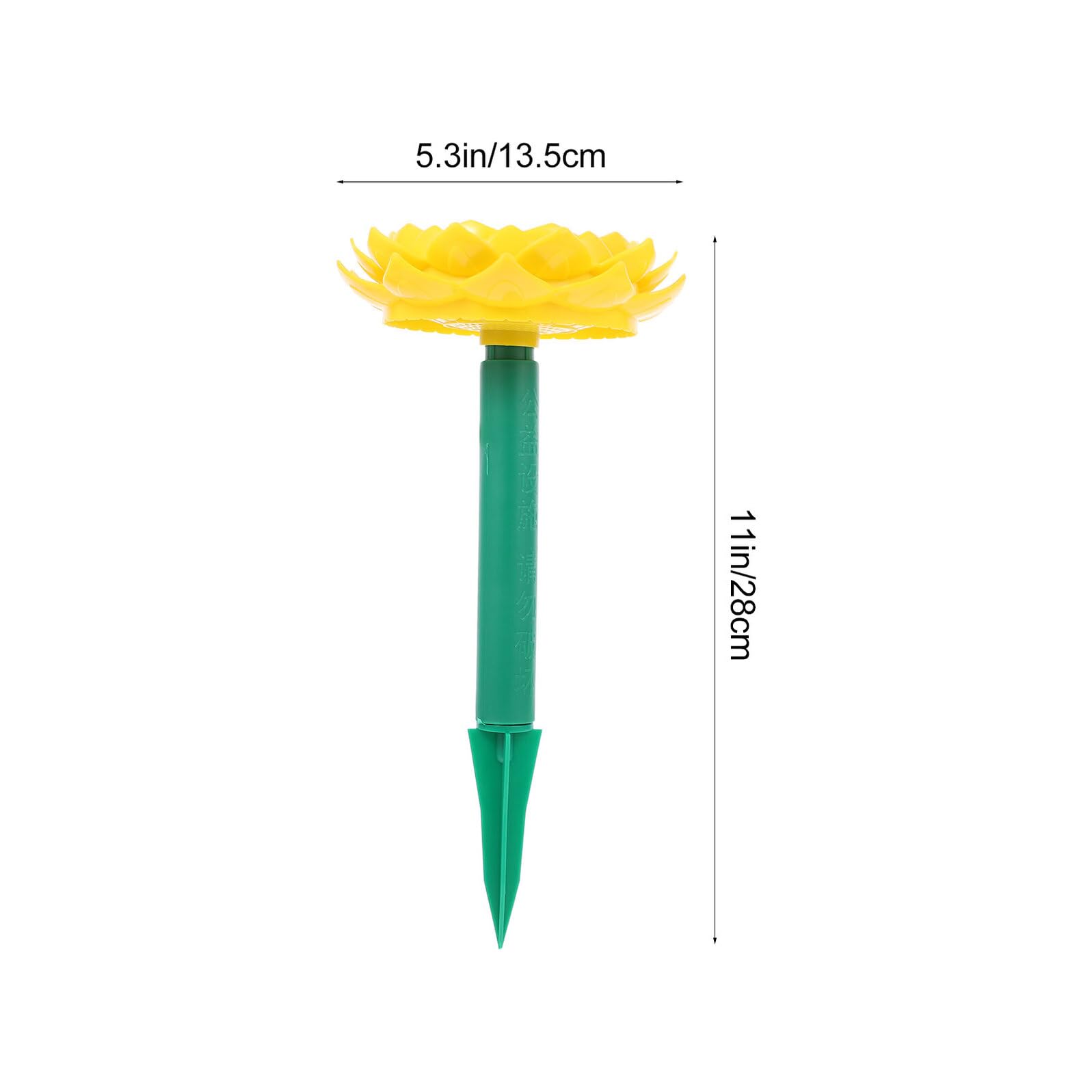 Altoparlante Solare a Loto Giallo in Plastica 500mah | Portatile, Riproduce Canti Buddhisti, per Esterni e Giardino, Forma Lotus