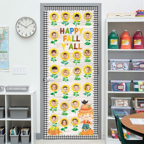 Image of 36 Pcs Sunflower Cutouts for Bulletin Board Decoration Fall Cutouts with Photo Space for DIY Craft for Autumn Classroom Party Decor