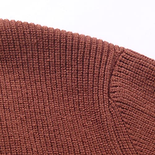 Casaco masculino outono moda lazer sólido fecho fino jaqueta casaco beisebol cardigã grande, Café, X