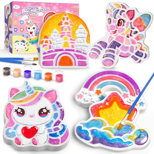 Unicorn Stepping Stones Painting Kits For Kids, Outdoor Arts And ...