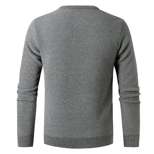 Long Sleeve Raglan Sweaters Up Soild Color Sweater Warm Casual SWweater Top Long Sleeve Raglan Sweaters (Grey, XXL)3