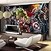 Produktbild Avengers Fototapete Custom 3D Tapete für Wände Hulk Iron Man Captain America Wandbild für Jungen Schlafzimmer Wohnzimmer Designer