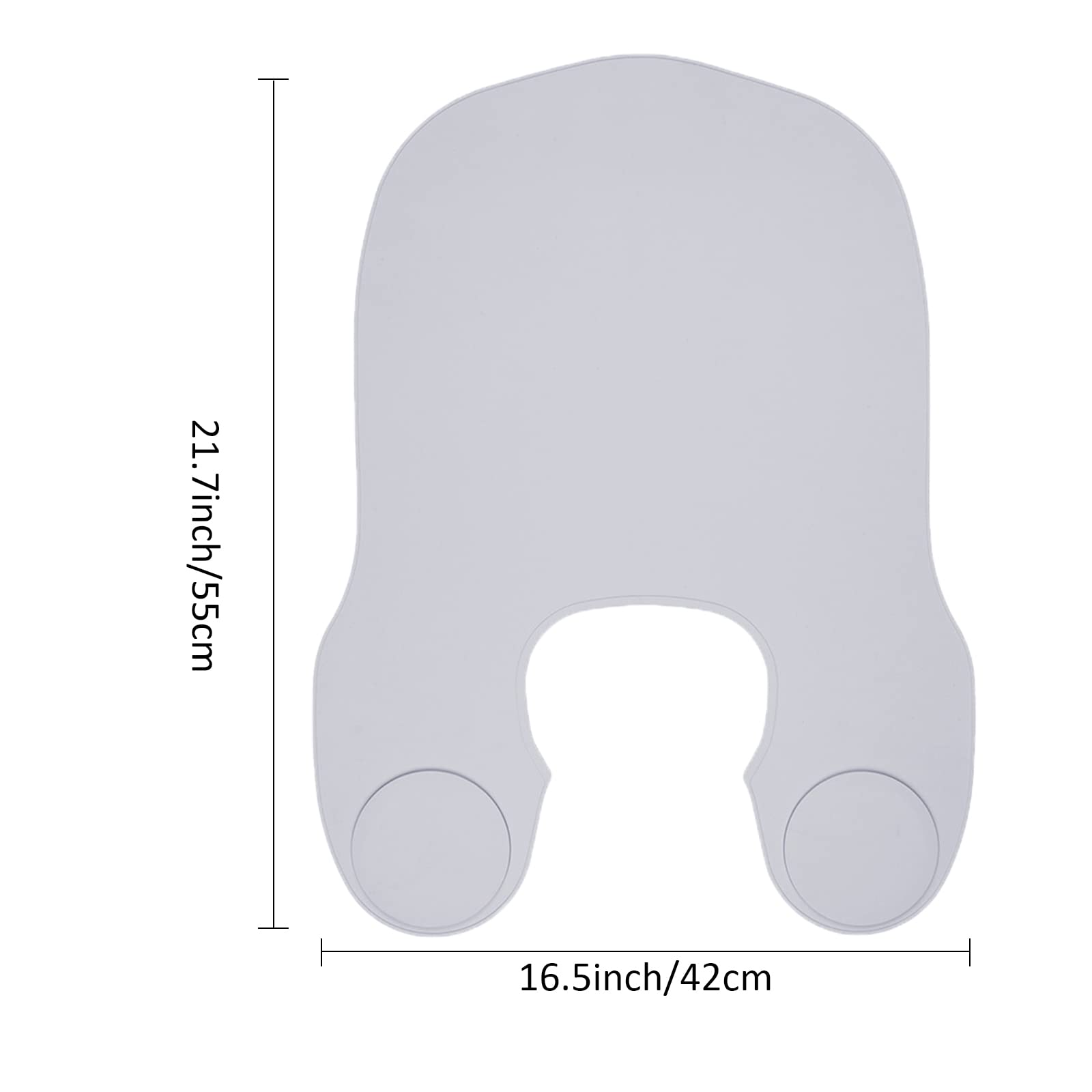 Wokyo Hair Cutting Collar Extra Long, Non-Slip Neck Wrap Haircut Shawl Cape Silicone Neck Shield (Grey long) - Image 2