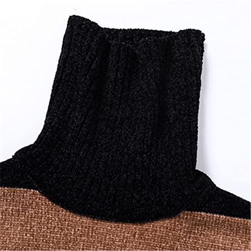 Autumn Knitted Sweater Men Turtleneck Pullovers Fashion Striped Turtleneck Sweater Mens Casual Slim Fit Knit Sweater3