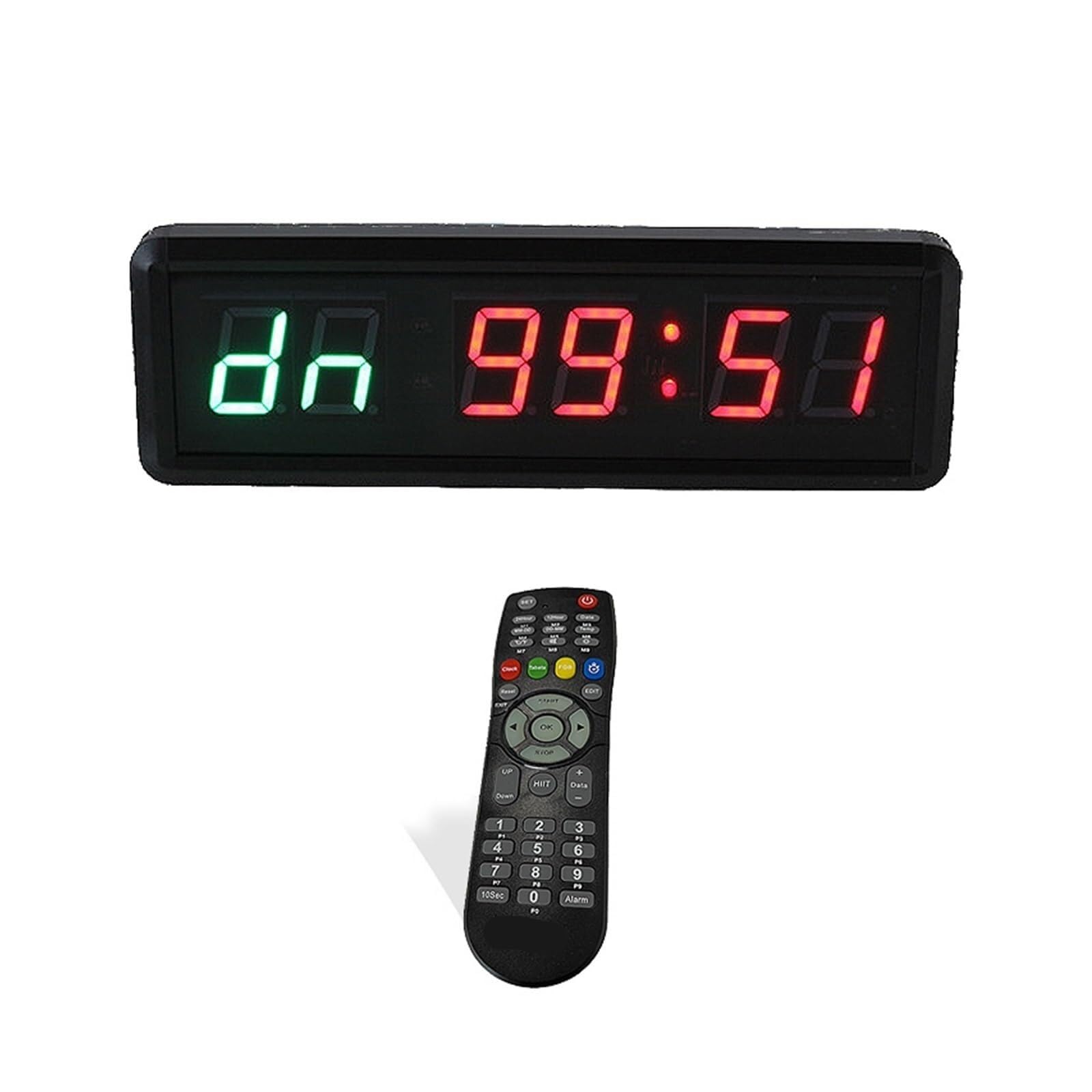 Timer Sport, Horloge De Fitness Bleu-Rouge À 6 Chiffres 1.5 Pouces, 2 Pièces, pour Usage Domestique, pour L'entraînement des Arts Martiaux Et du Yoga, Chronomètre avec Télécommande