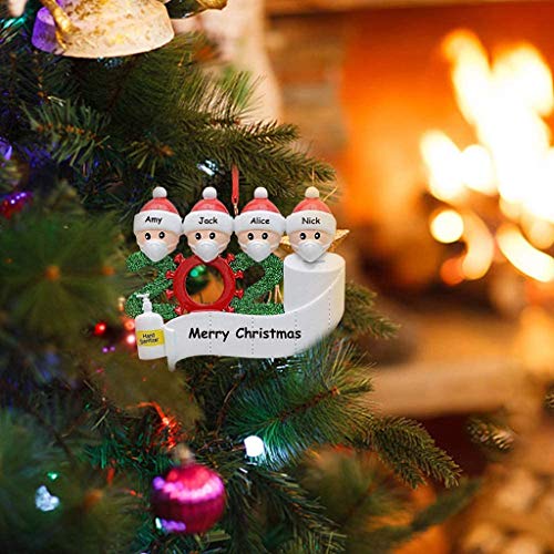 GALAFIRE Succper Personalized Name Christmas Ornament kit 2020 Quarantine Survivor Family Customized Christmas Decorating Kit Ornament Xmas Tree Ornaments 2020 Christmas Holiday Decorations Xmas Gift - Thumbnail 4