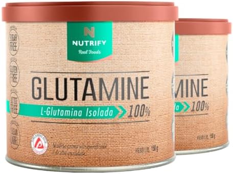 Kit 2 Glutamine L-Glutamina Isolada Neutro Nutrify 150g