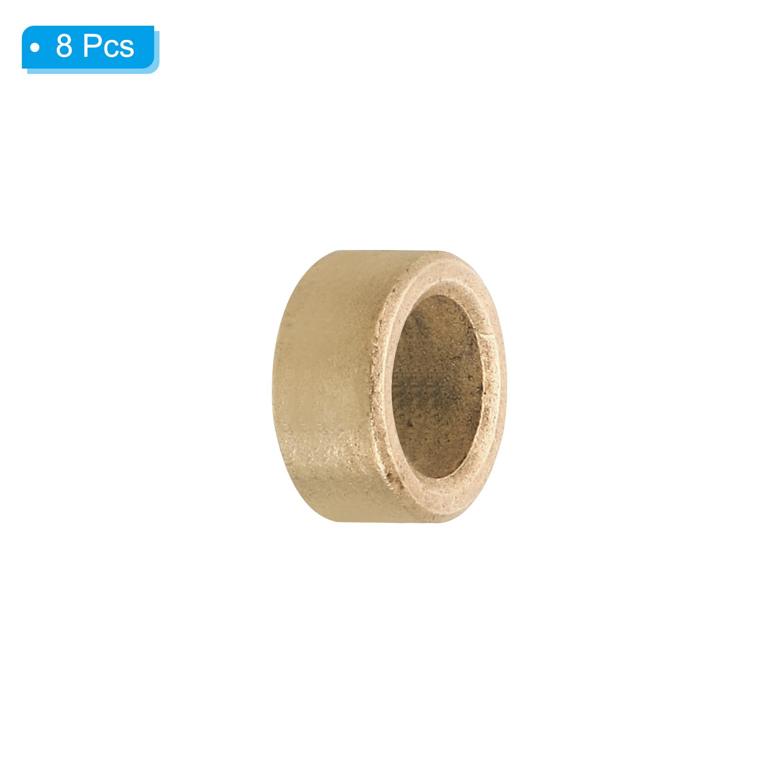 PATIKIL M8 Brass Spacers, 8 Pcs Metal Spacer Brass 8mm ID x 12mm OD x 6mm L Brass Spacers Screw Standoff for 5/16 Inch or M8 Screw - Image 3