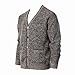 Gioberti Kids and Boys Cardigan Sweater with Soft Brushed Flannel Lining and Pockets, Melange Coffee, Size 10
