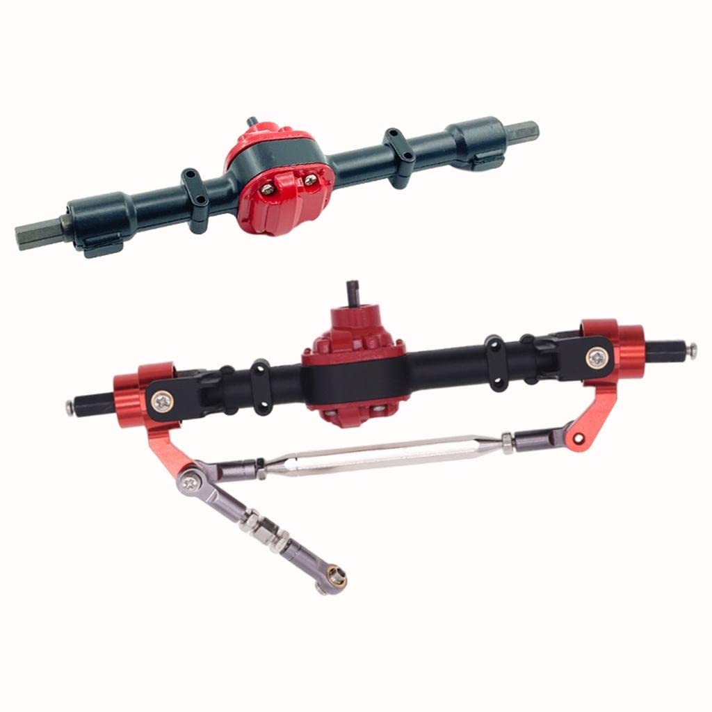 ATORSE Front Rear Axle for D90 D96 Mn90 Mn99 Mn99S 1/12 Rc Black Red Titanium-image-14
