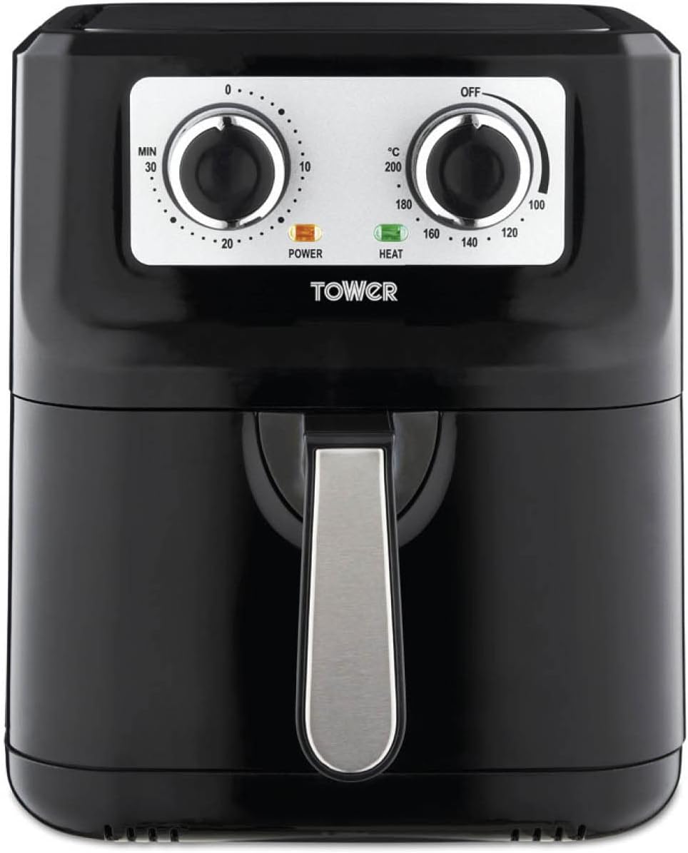 Tower T17063L Vortx 4L Manual Air Fryer in Black Amazon.co.uk Home