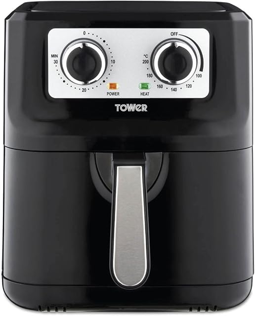 Tower T17090 Vortx Manual Air Fryer, 5L, Black