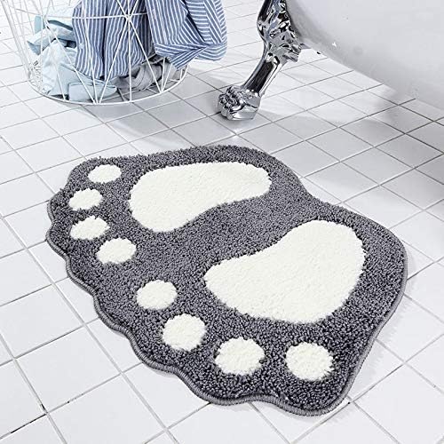 Xilei Absorbent Bath mats Bath Rugs 18.9 x 26.4 Inches for Tub, Shower, and Bath Room (Gray)