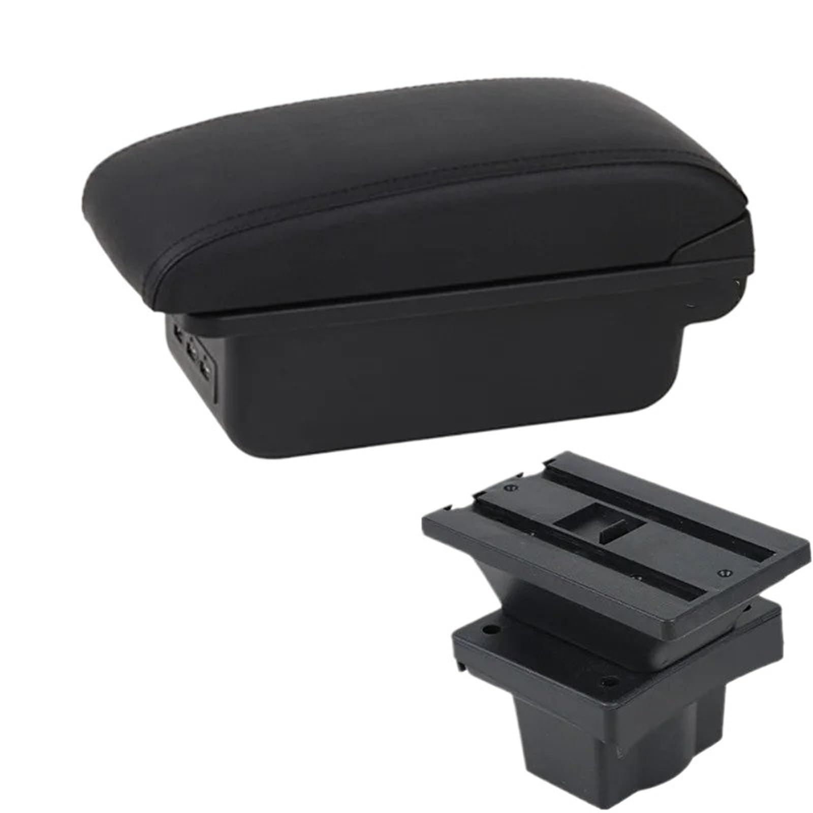 AWGNTQQ Car Armrests For Skoda For Octavia For Yeti Mk2 For A5 Car Armrest Storage Box Interior Dedicated Retrofit Accessories(B2 black line 3USB)