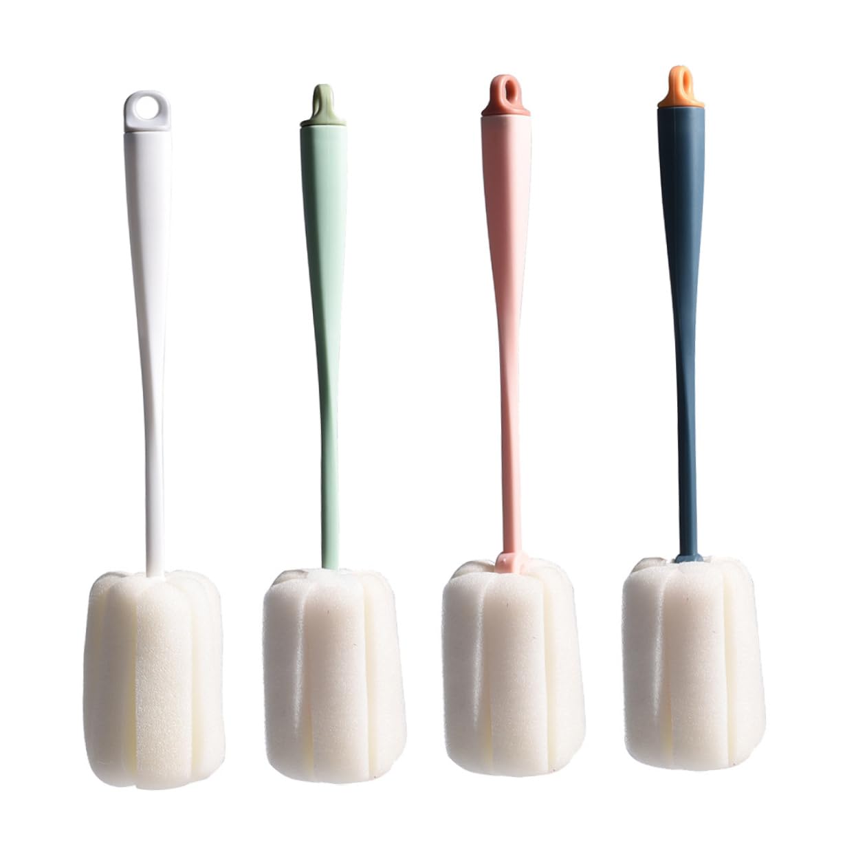 Abaodam 12piezas Cepillo De Limpieza para Biberones y Tazas Cabezal De Esponja Reemplazable Mango Extendido para Recipientes De Bebés y