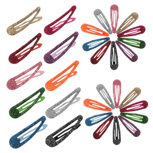 Barrettes à cheveux à paillettes lot de 50 en métal coloré pour filles