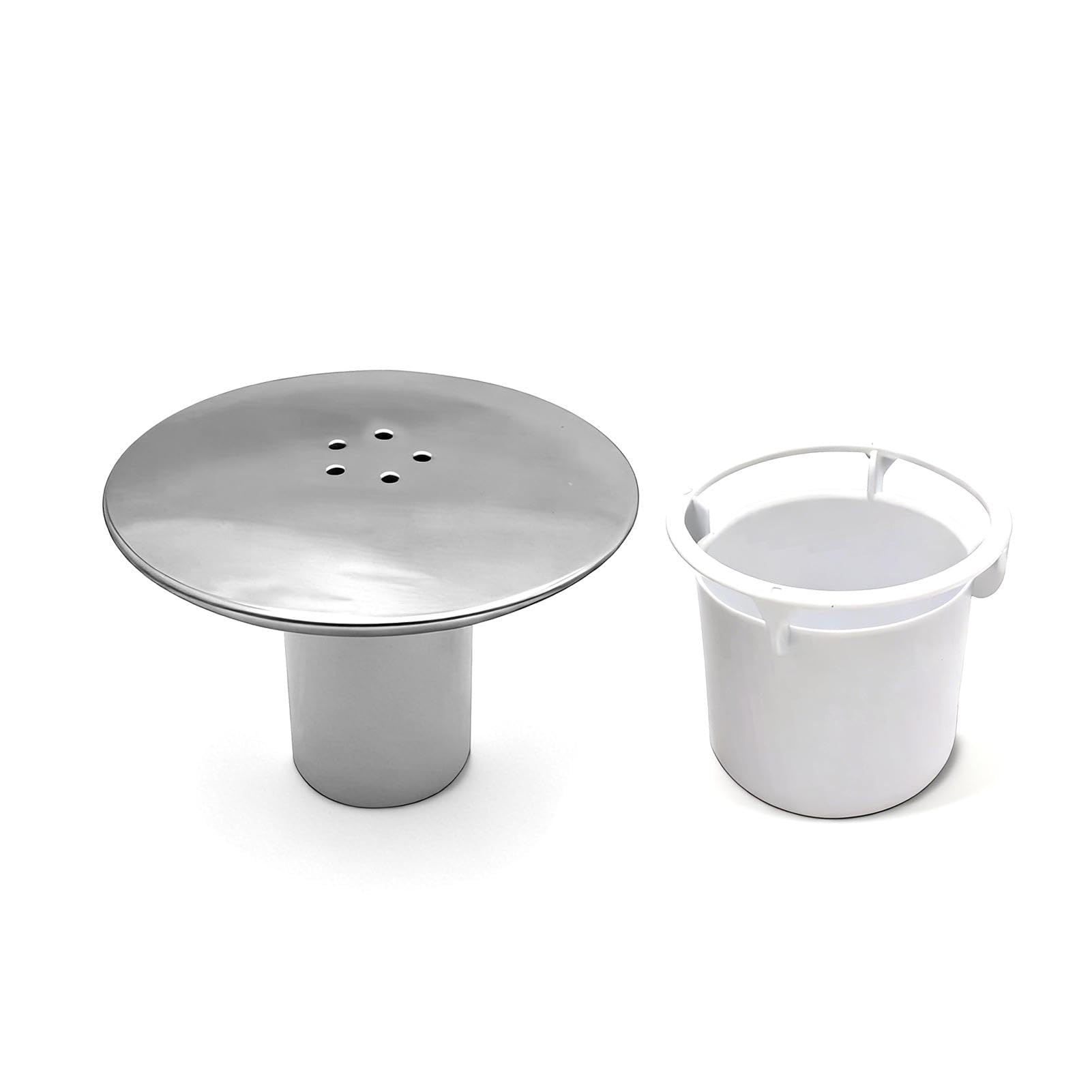 Shower Drain Cover 90mm/115mm, Chrome Waste Trap Replacement, Removable Top Fitting Cap Parts, Fitting Fast Flow Shower Plughole Cover, Keep Showers Clog-Free Cover Cap Plug Hole