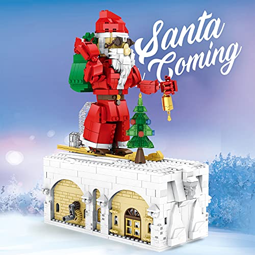 TopBau Weihnachtsmann Weihnachten Dynamische Bausteine, 1039+ Teile, Rentier und Elfen Kompatibel mit Lego Creator Haus – Bild 3