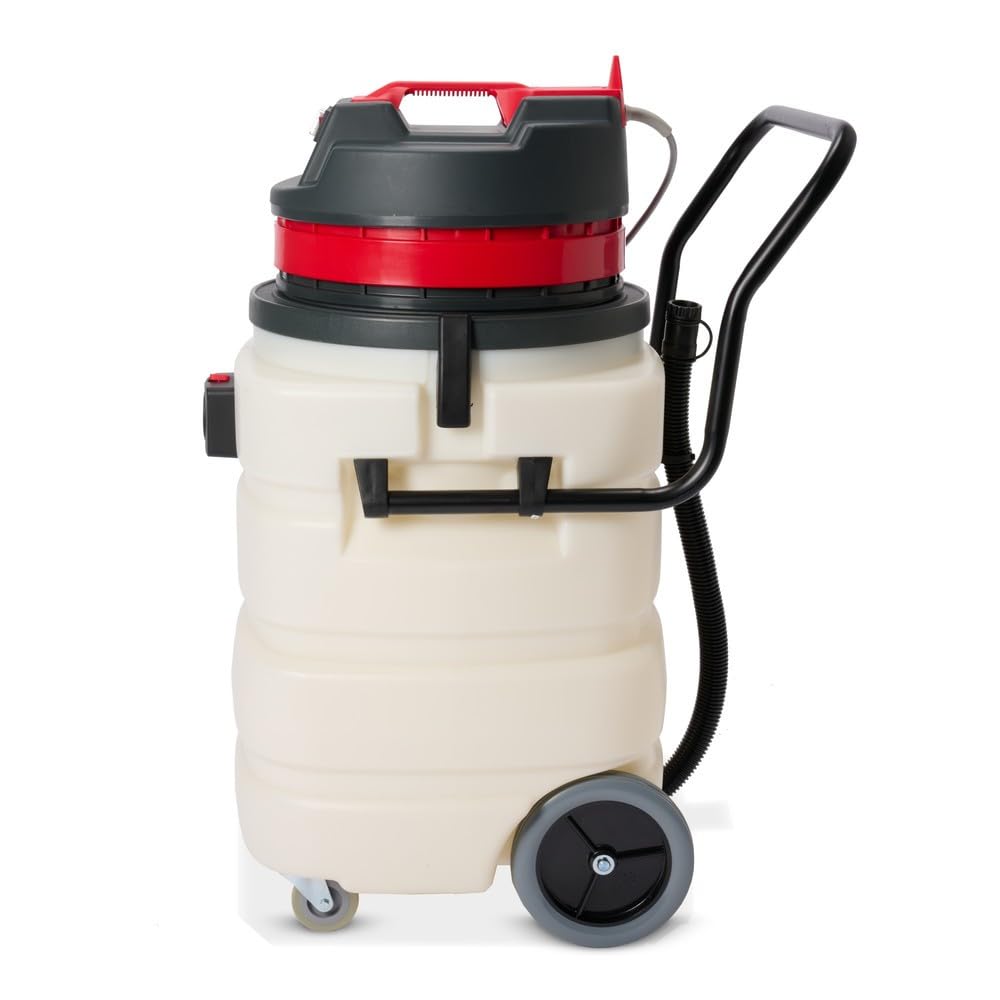 HEMMDAL Industriestaubsauger | 3.000 W | 90 Liter Fassungsvermögen | Nass-Trocken-Sauger mit 3 einzeln zuschaltbaren Saugmotoren | Kippfahrgestell | Zubehör für unterschiedliche Einsatzbereiche