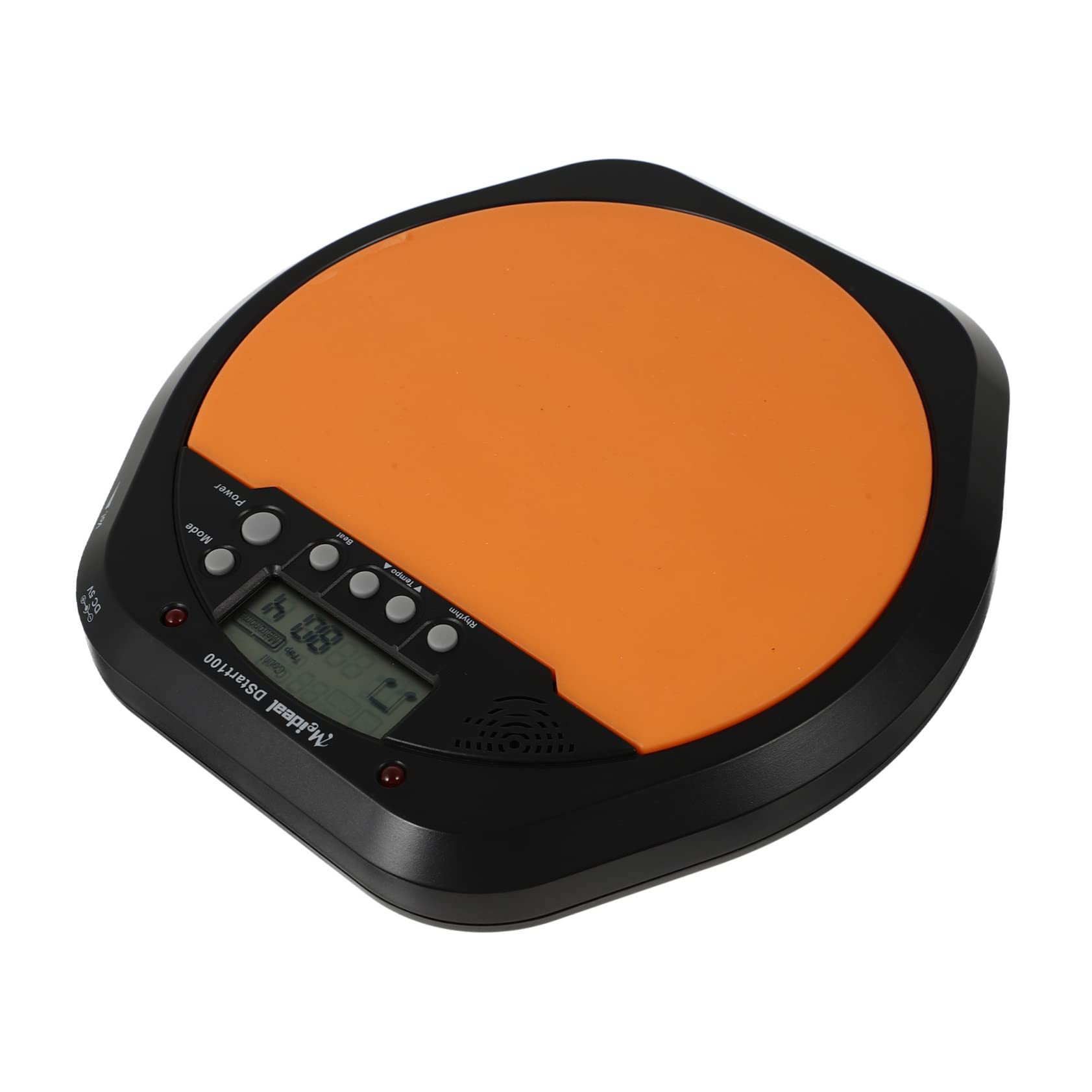 Pad Electrónico de Práctica de Batería de 8 Pulgadas Naranja | Reducción de Volumen, Silicona y Abs, Flexible y Portátil, Métrica Rítmica para Principiantes