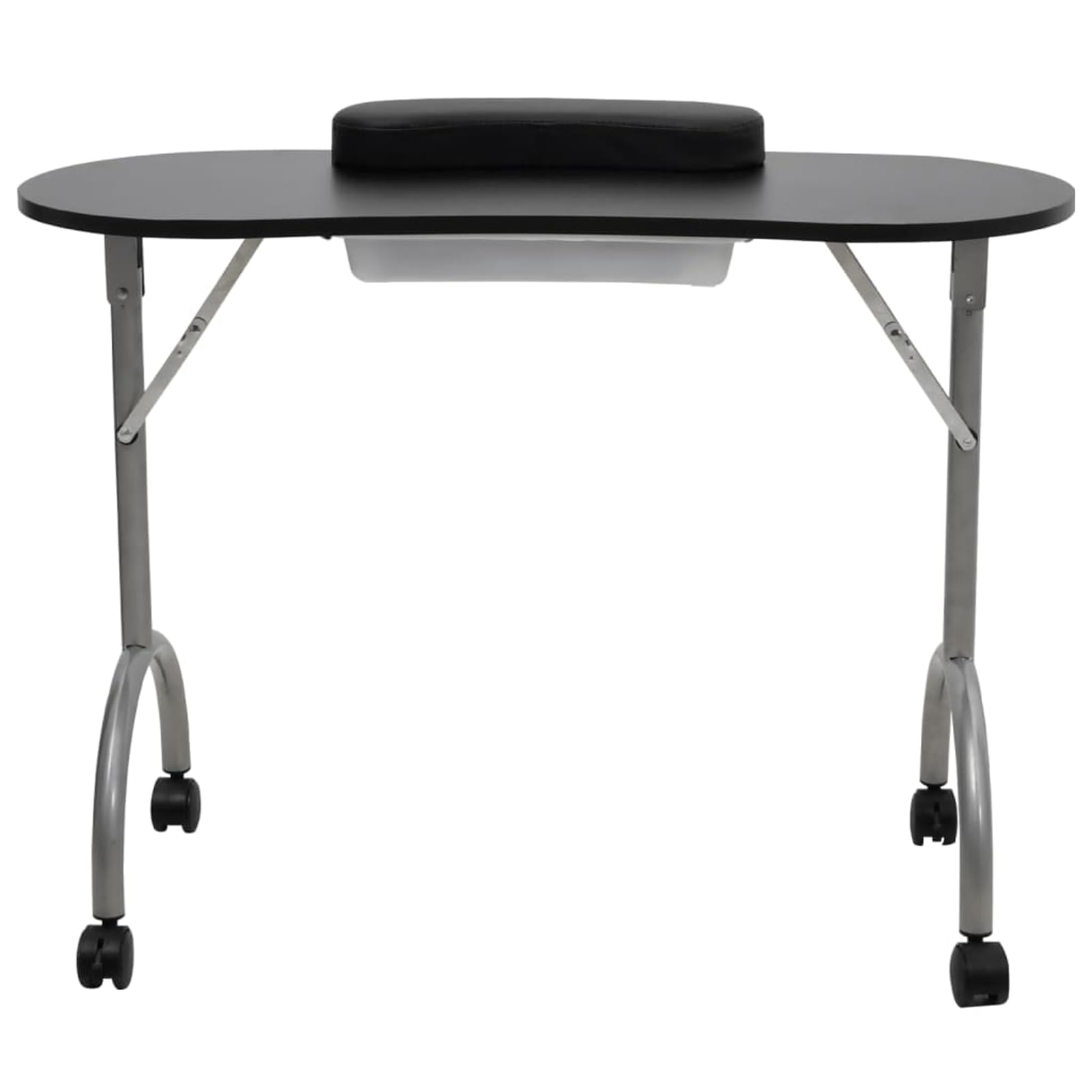 Fasba Mesa de manicura Plegable con Ruedas Negra