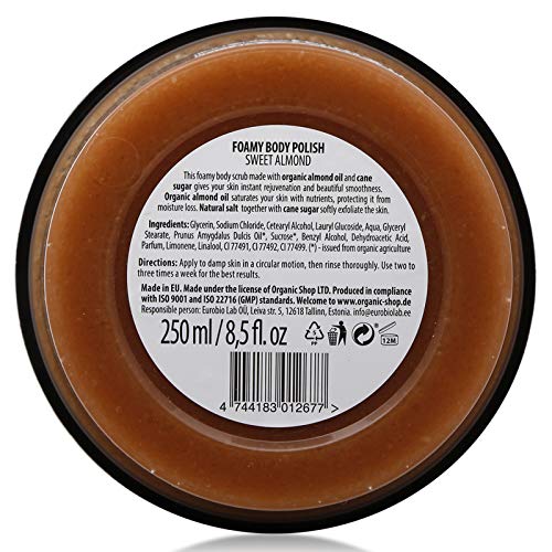 Organic Shop Almendra Dulce Exfoliante Corporal Espumoso - 250 ml - Imagen 3