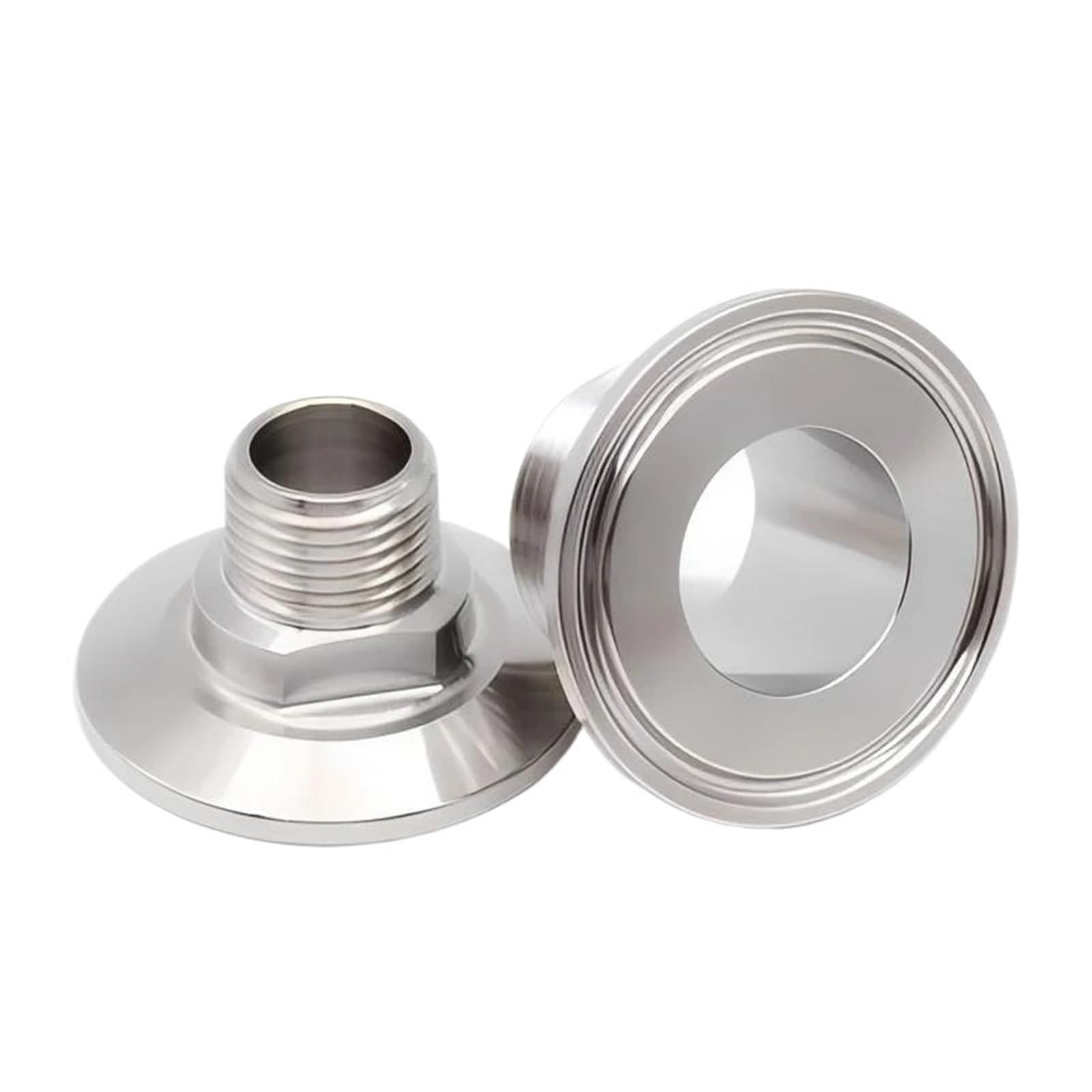 0,6 cm do 2,5 cm NPT gwint męski do 1,9 cm-5.1 cm adapter Tri Clamp - sanitarne złącze do rur ze stali nierdzewnej (SUS 316L-TC 64 mm, 0,5 cala)