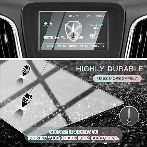 Image of CDEFG Car Screen Protector Center Control Navigation Touch Screen Protector for 2018 2019 Equinox L LS, Tempered Glass HD Scratch Resistance (for 2018 2019 Equinox L LS 7IN)