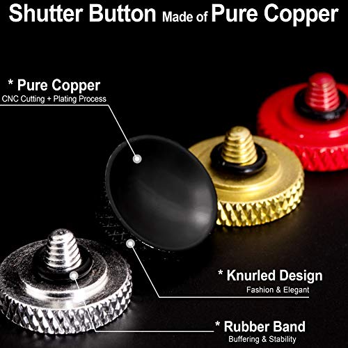 Image of Camera Shutter Button (2 Pack /Black) Upscale and Delicate Soft Shutter Release Button