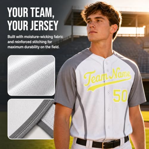 Camiseta personalizada de béisbol, impresión personalizada de nombre, número y logo, uniforme de equipo para hombres y mujeres miniatura 2