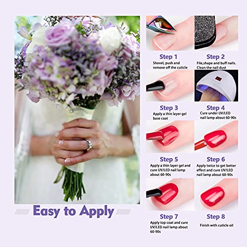 Gelnägel Set 10ML UV Gel Leuchtend UV Nagellack 6 Farben Gelnägel Starterset Gel für Nägel, Schellack Nagellack für… – Bild 7