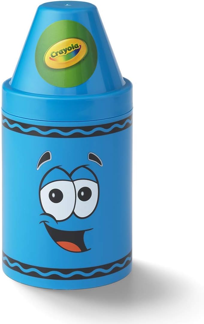 Crayola Storage Large Tip– Colorful Tip Character Storage Box, Creative Container For Kids Arts And Crafts Supplies, Stationeries, Small Toys And Keepsakes - Cerulean, Kids 3.5 Years And Up
