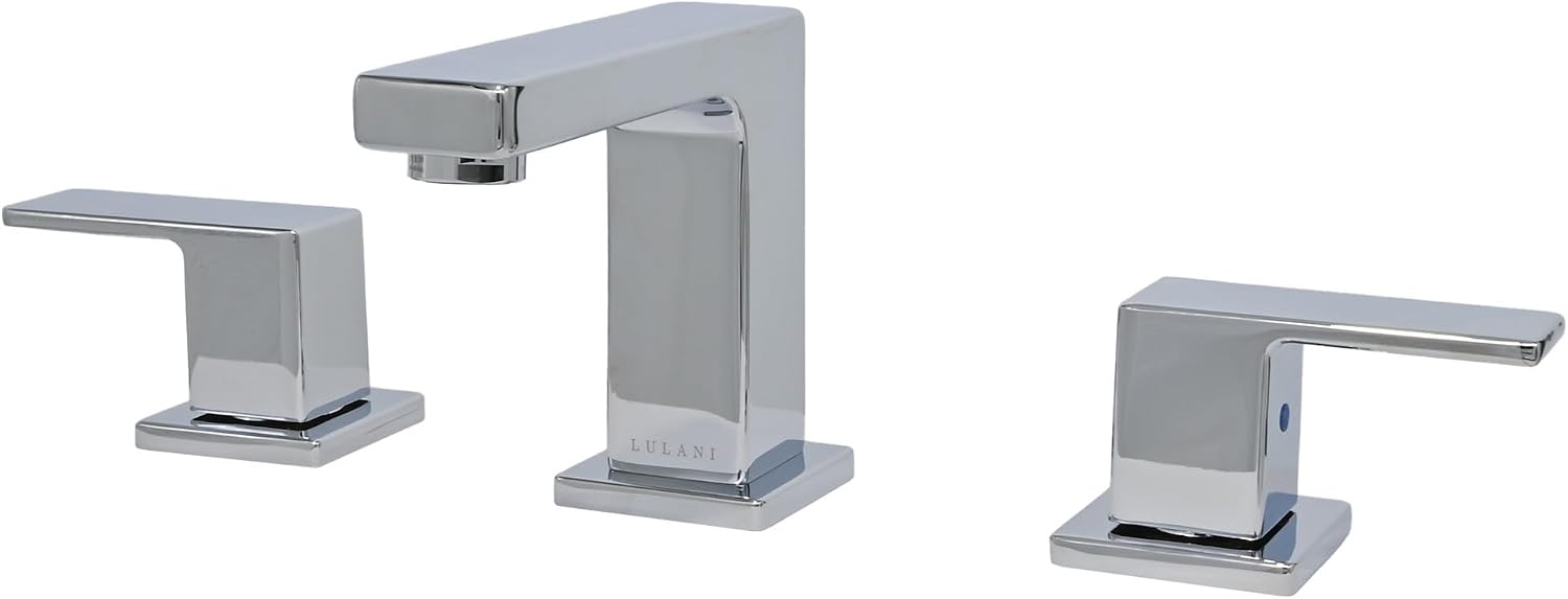 Lulani Capri Widespread Bathroom Faucet, Easy Operation Faucet, Luxurious Design Faucet with Water-Saving Technology, Superior Performance and Lifetime Limited Warranty - Champagne Gold Finish