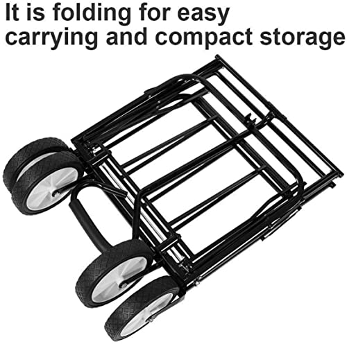 Faltbarer Einkaufswagen, Gartenwagen HighPerformance Klappbar, AllTerrain Gärtnerei, Einkaufskorb Klappbar, 100 Kg Max. Belastung Einkaufstrolley – Bild 4