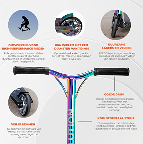 Raven Professionele Skate Stuntstep Stadsstep/Freestyle City Street Scooter | Abec 9 Kogellagers | Ultra High… - Afbeelding 4