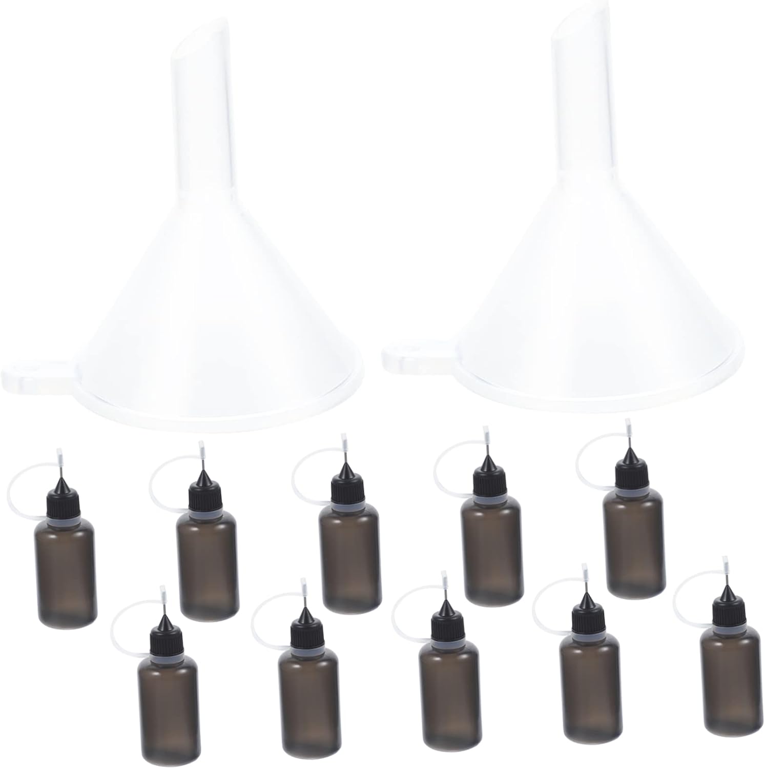 ULTECHNOVO 4sets Mini Glue Dispenser Bottle Tip Applicator for Glue Portable Squeeze Bottle for Diy Handcraft 10pcs*4