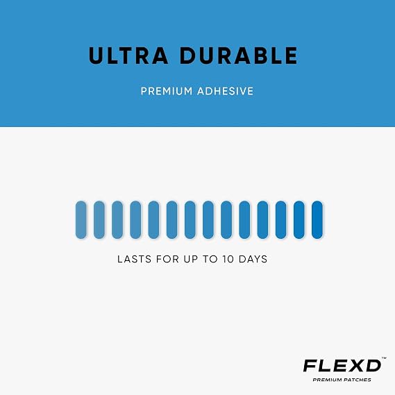 Flexd Dexcom G7 Over Patches Waterproof (Pack of 30) - Black